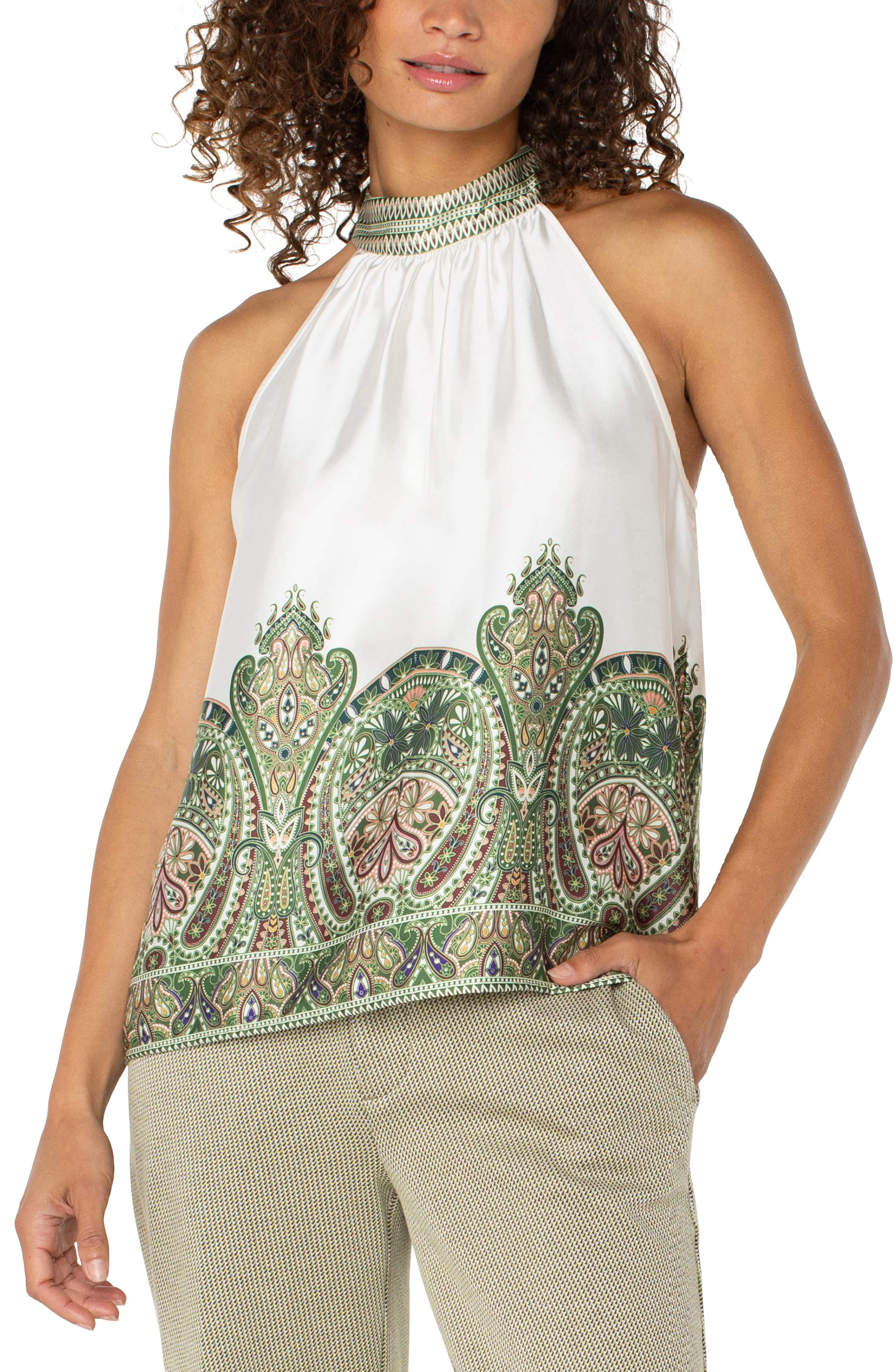 LPLA Olive Paisley Halter