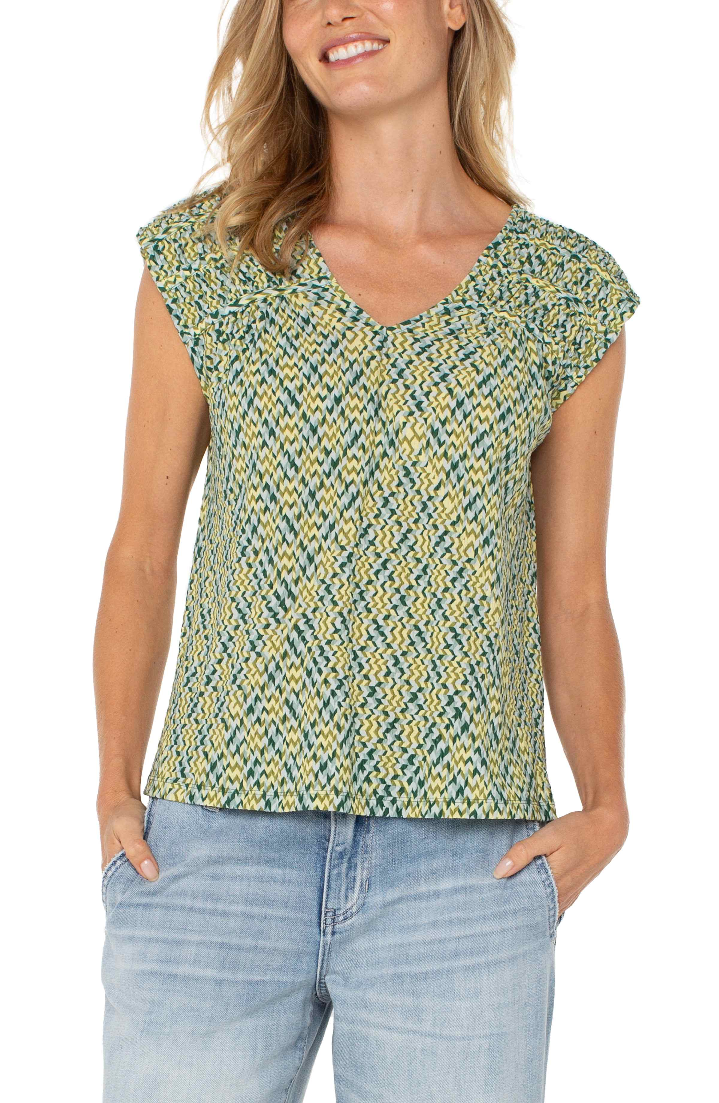 LPLA Green Mini Chevron Top