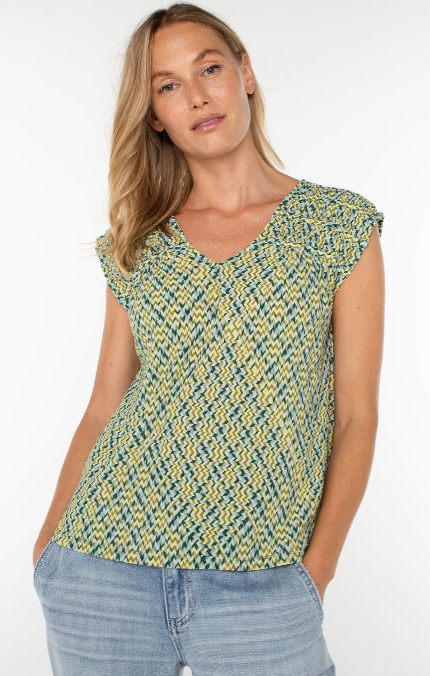 LPLA Green Mini Chevron Top