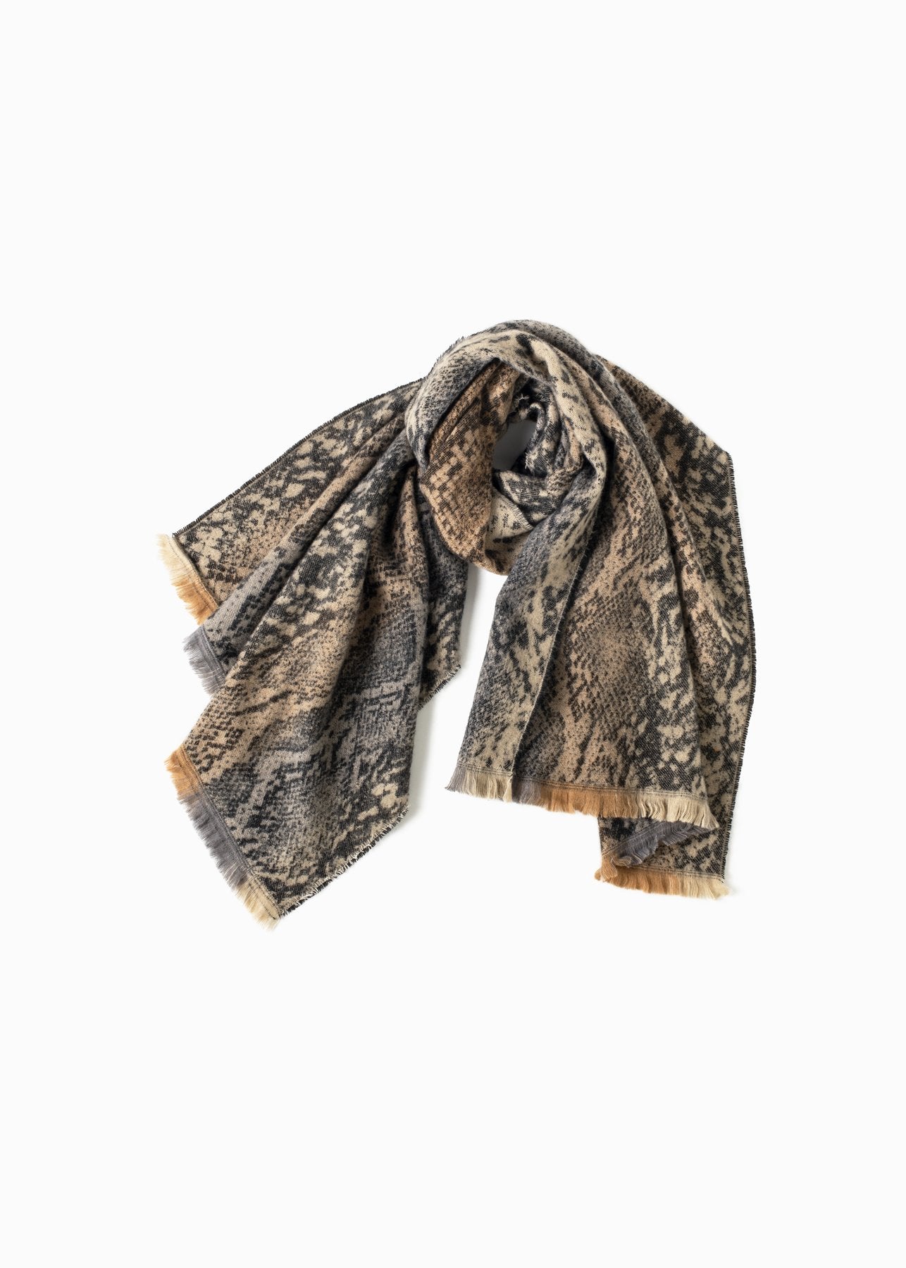 Look By M Two Tone Python Scarf