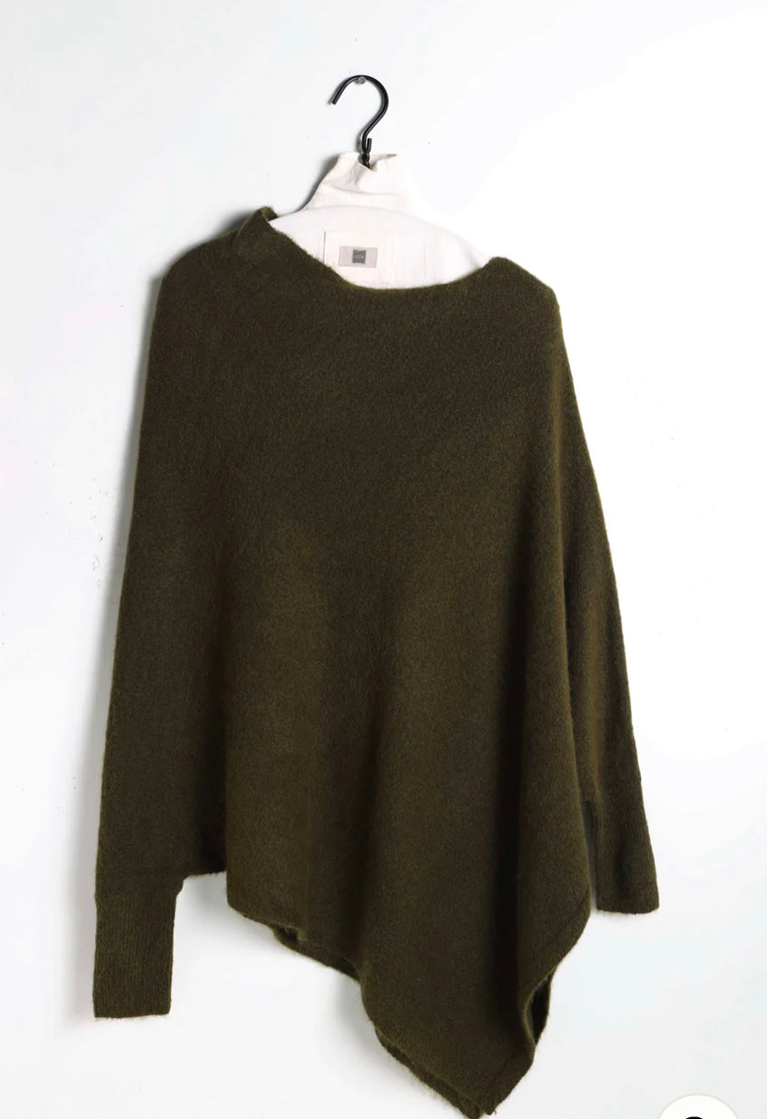 Melanie Sweater Poncho with Sleeves
