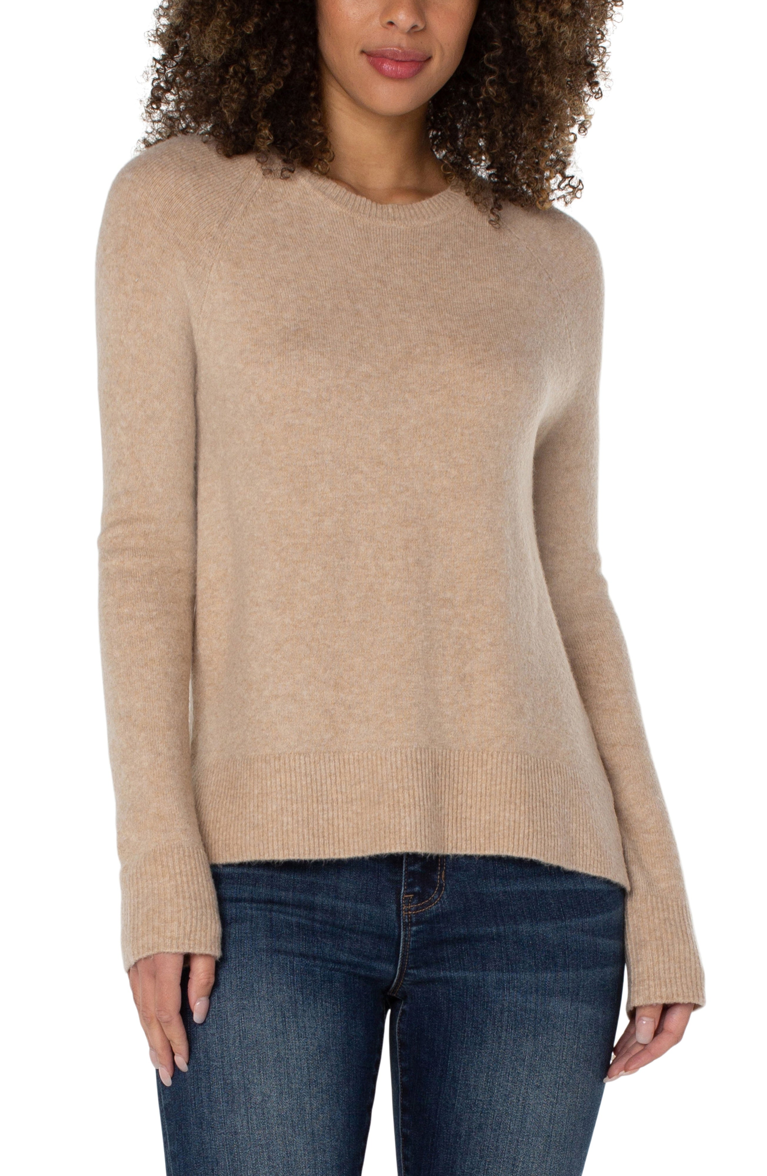 LPLA Heather Sweater with side slits